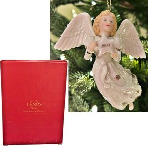 Lenox Christmas Angel Ornament 2011 Midnight Star Angel w Original Box Xmas Tree